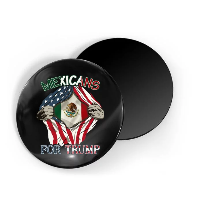 Mexicans For Trump 2024 Mexico Usa Friendship Flag Magnet