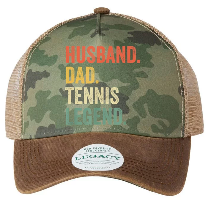 Mens Funny Tennis Player Husband Dad Tennis Legend Vintage TShirt Legacy Tie Dye Trucker Hat