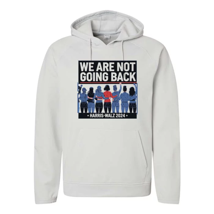 Move Forward Together No Going Back Harriswalz Cool Gift Performance Fleece Hoodie