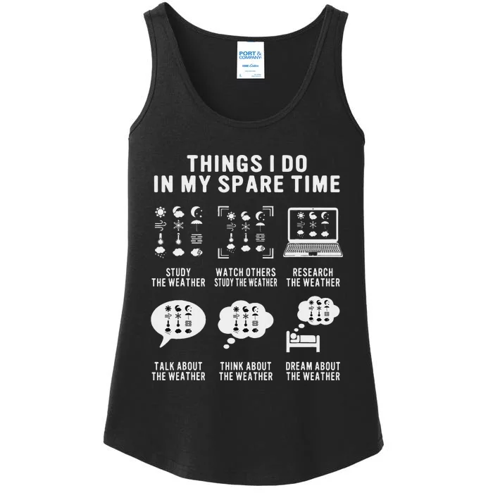 Meteorologist Funny Things I Do In My Spare Time Weatherman Ladies Essential Tank