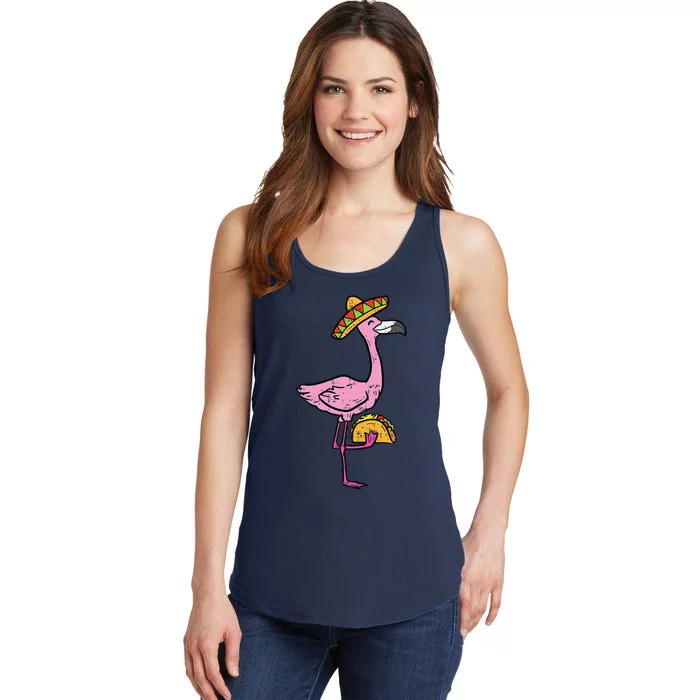 Mexican Flamingo Tacos Cute Cinco De Mayo Fiesta Animal Ladies Essential Tank