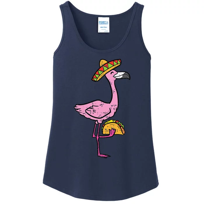 Mexican Flamingo Tacos Cute Cinco De Mayo Fiesta Animal Ladies Essential Tank