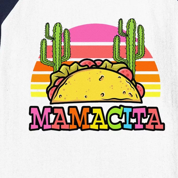 Mamacita Funny Taco Cactus Cinco De Mayo Fiesta Outfit Women Baseball Sleeve Shirt