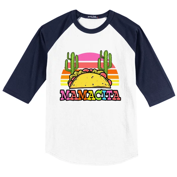 Mamacita Funny Taco Cactus Cinco De Mayo Fiesta Outfit Women Baseball Sleeve Shirt