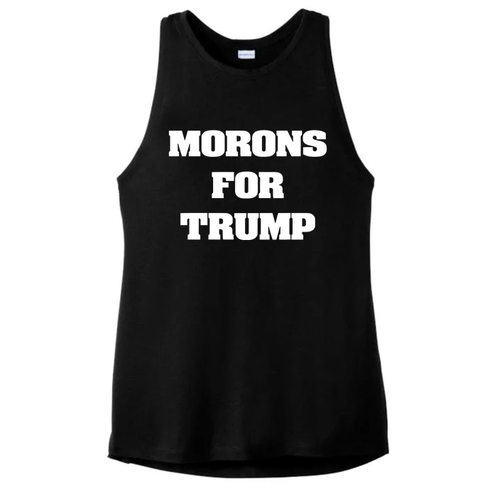 Morons For Trump Ladies Tri-Blend Wicking Tank