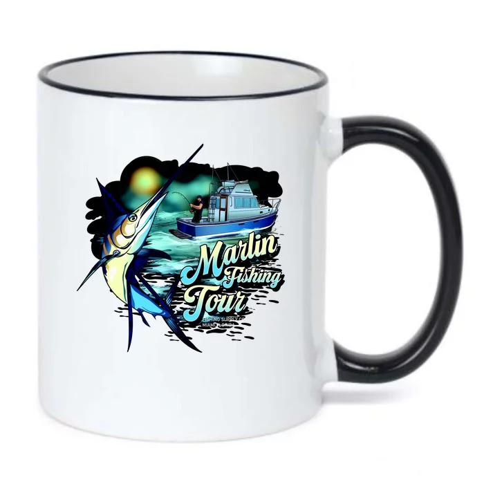 Marlin Fishing Tour Black Color Changing Mug