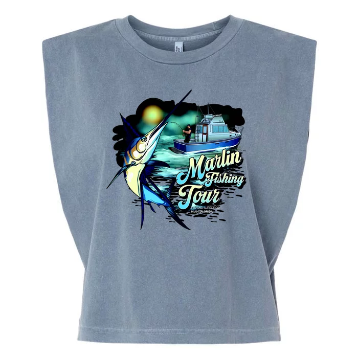 Marlin Fishing Tour Garment-Dyed Women's Muscle Tee