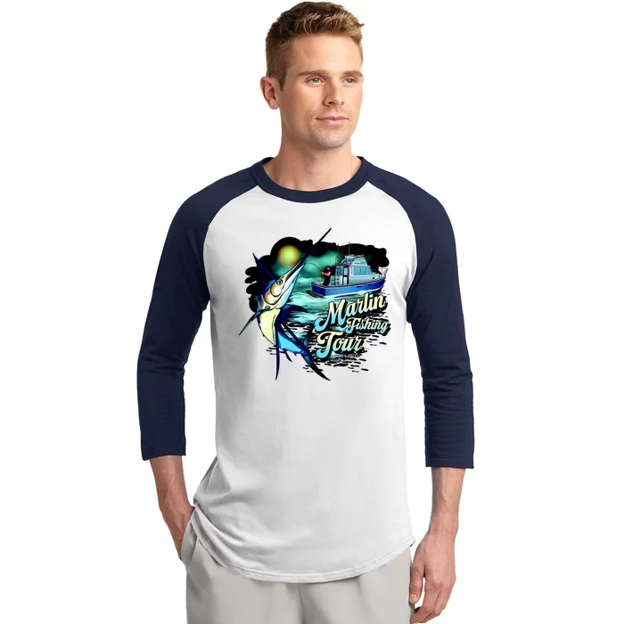 Marlin Fishing Tour Baseball Sleeve Shirt