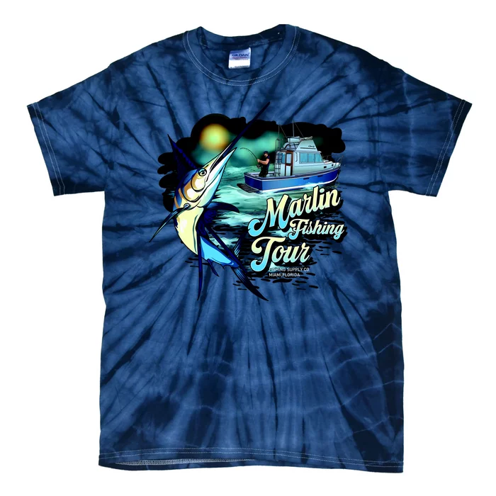 Marlin Fishing Tour Tie-Dye T-Shirt