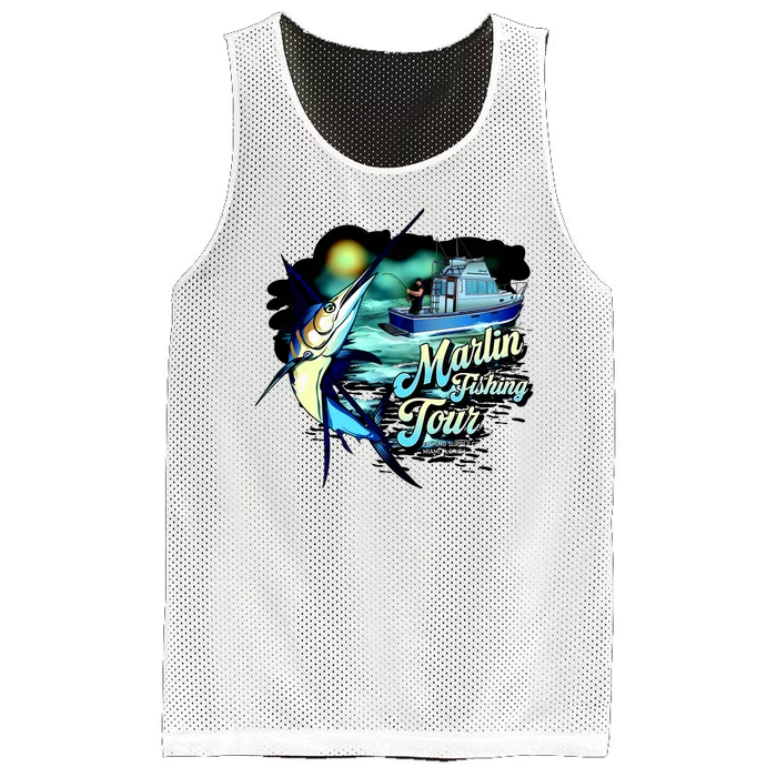 Marlin Fishing Tour Mesh Reversible Basketball Jersey Tank