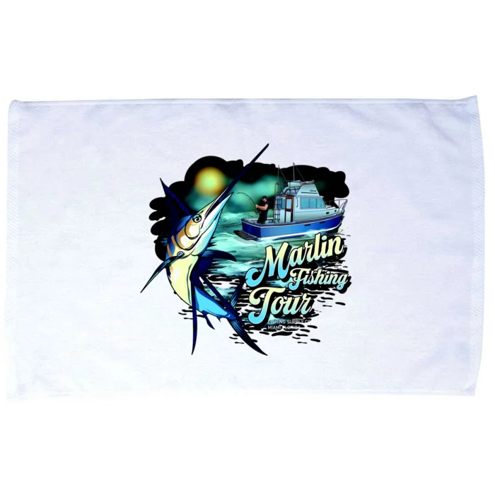 Marlin Fishing Tour Microfiber Hand Towel