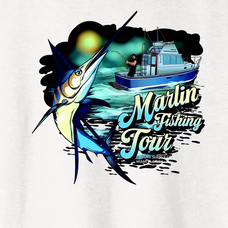 Marlin Fishing Tour Women's Crop Top Tee