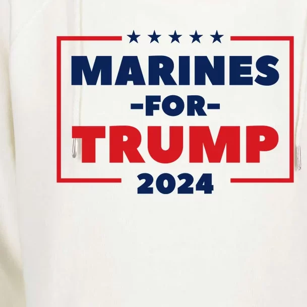 Marines For Trump 2024 Womens Funnel Neck Pullover Hood