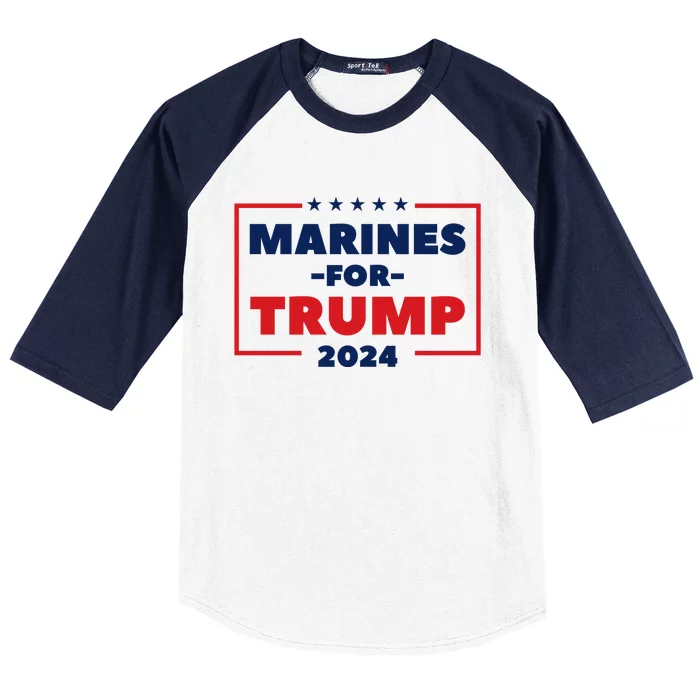 Marines For Trump 2024 Baseball Sleeve Shirt