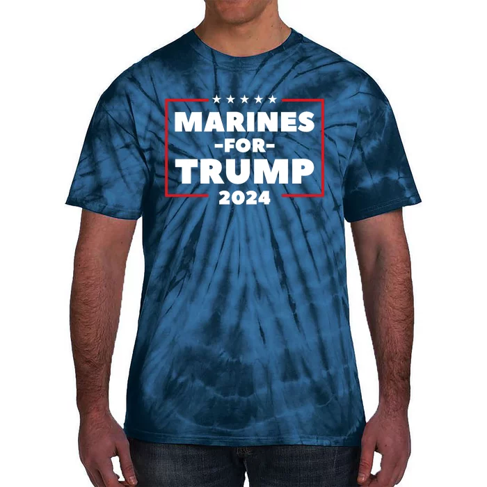 Marines For Trump 2024 Tie-Dye T-Shirt