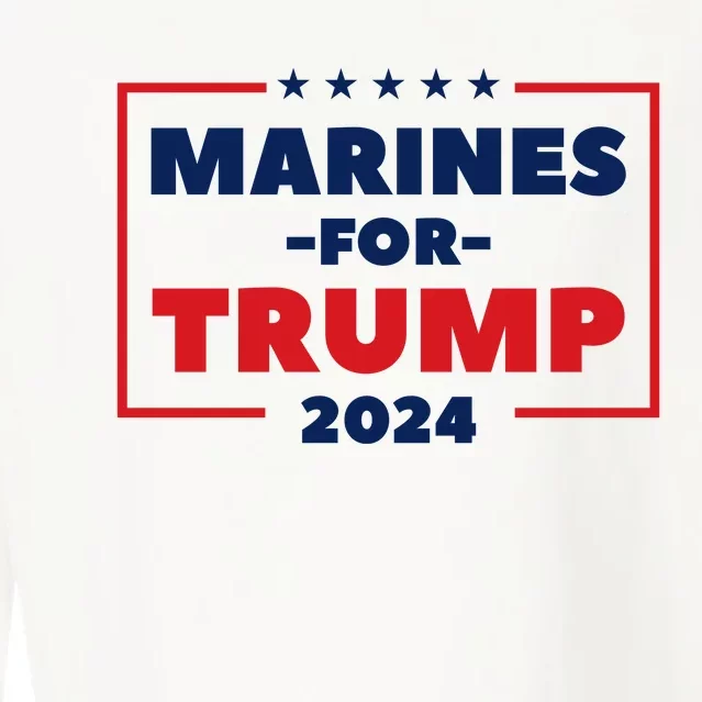 Marines For Trump 2024 Cropped Pullover Crew