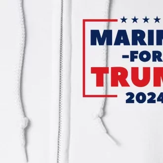 Marines For Trump 2024 Full Zip Hoodie