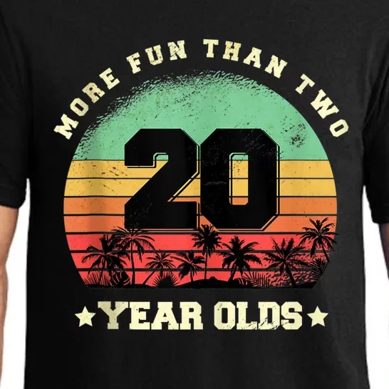 More Fun Than Two Twenty Year Olds 40th Birthday Tank Top Pajama Set