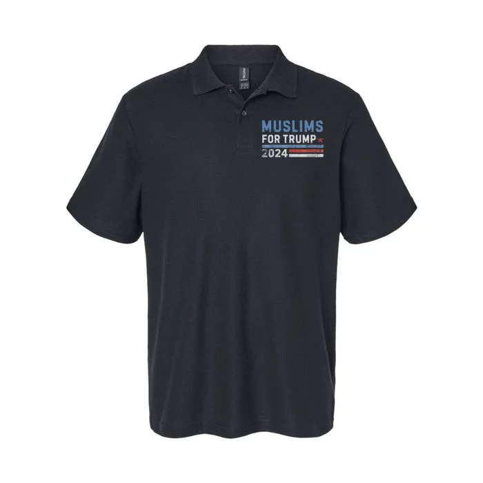 Muslims For Trump 2024 Softstyle Adult Sport Polo