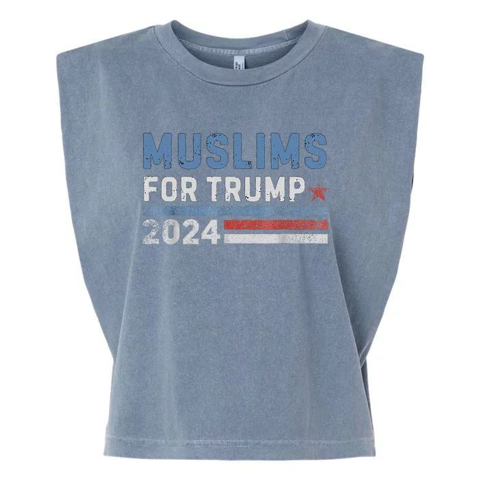 Muslims For Trump 2024 Garment-Dyed Women's Muscle Tee