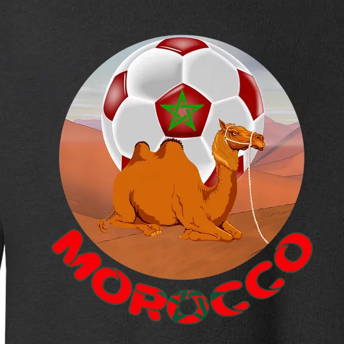 Morocco Fans Team Football, Flag And Border, Maroc, Maghrib Premium Toddler Sweatshirt