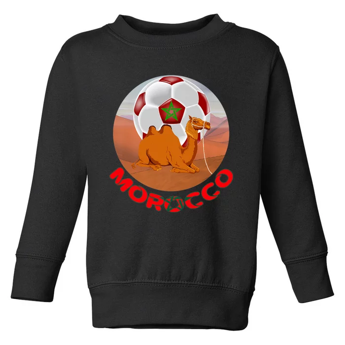 Morocco Fans Team Football, Flag And Border, Maroc, Maghrib Premium Toddler Sweatshirt