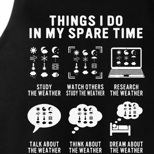 Meteorologist Funny Things I Do In My Spare Time Weatherman Ladies Tri-Blend Wicking Tank