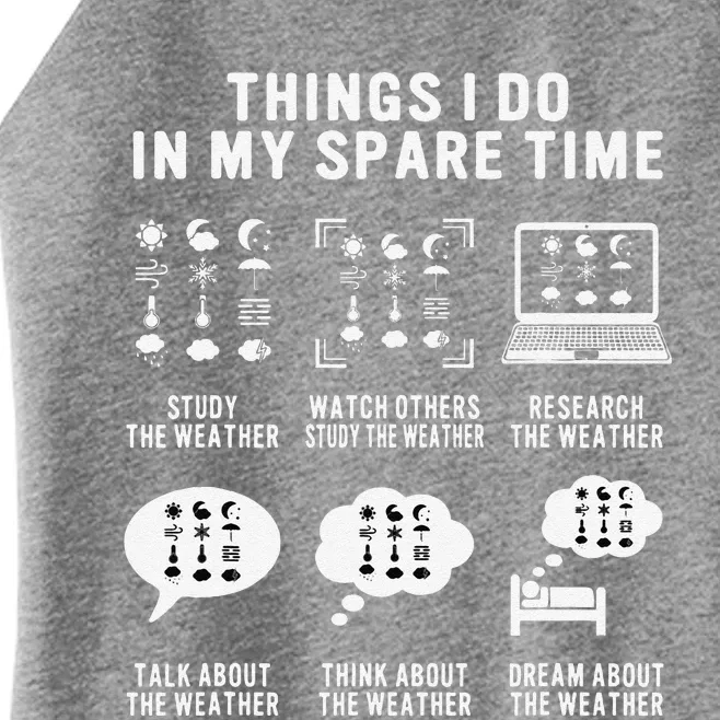 Meteorologist Funny Things I Do In My Spare Time Weatherman Women’s Perfect Tri Rocker Tank