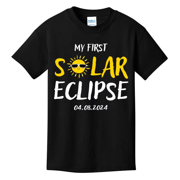 My First Total Solar Eclipse April 8th Kids T-Shirt