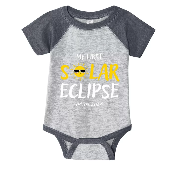 My First Total Solar Eclipse April 8th Infant Baby Jersey Bodysuit