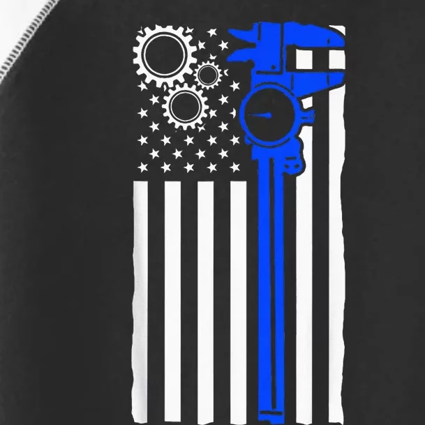 Machinist Flag Tools CNC Machine Operator Machining Toddler Fine Jersey T-Shirt