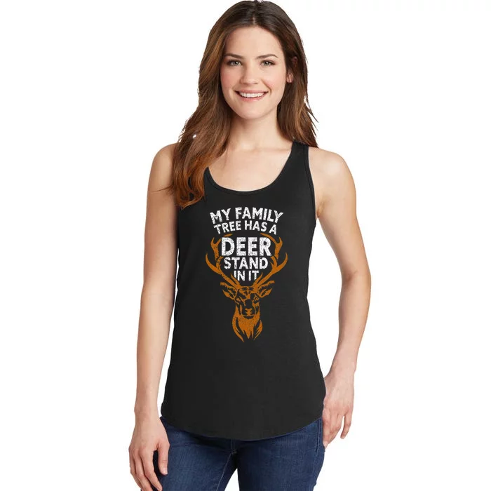 My Family Tree Has A Deer Stand In It Funny Ladies Essential Tank