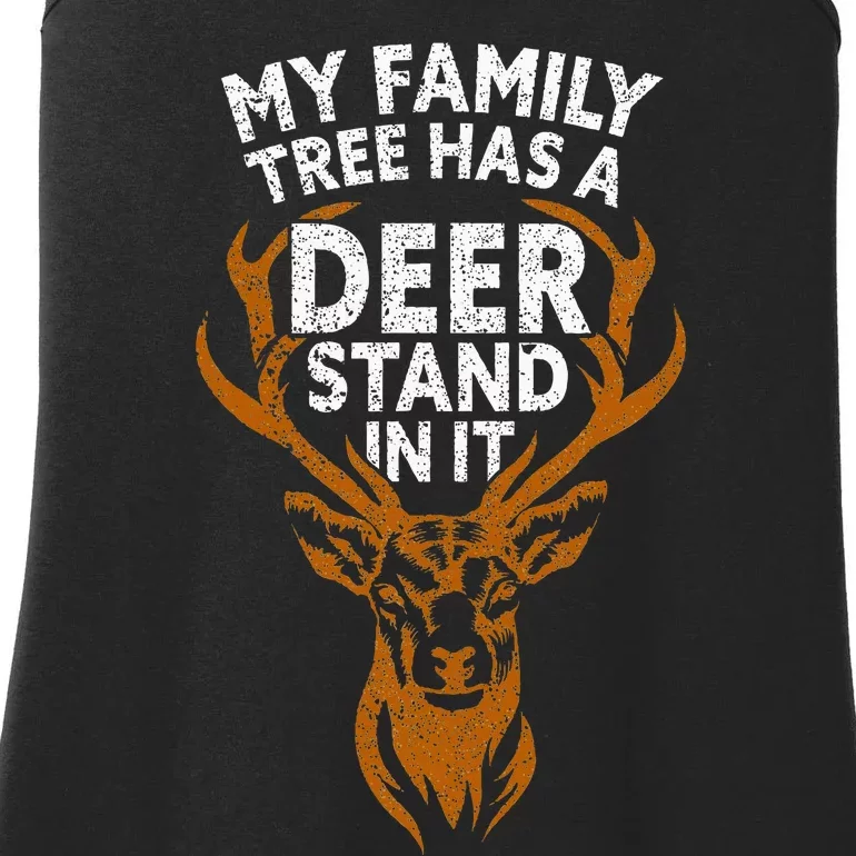 My Family Tree Has A Deer Stand In It Funny Ladies Essential Tank