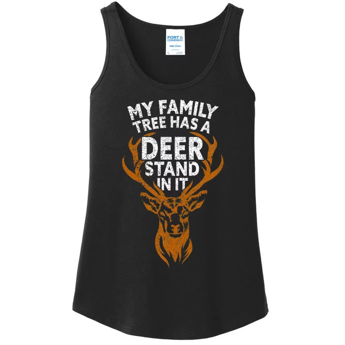 My Family Tree Has A Deer Stand In It Funny Ladies Essential Tank