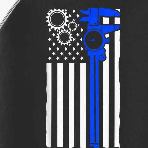 Machinist Flag Tools CNC Machine Operator Machining Toddler Fine Jersey T-Shirt