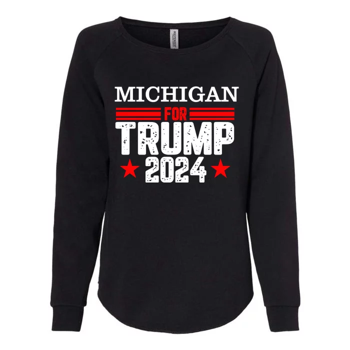 Michigan For Trump 2024 Womens California Wash Sweatshirt