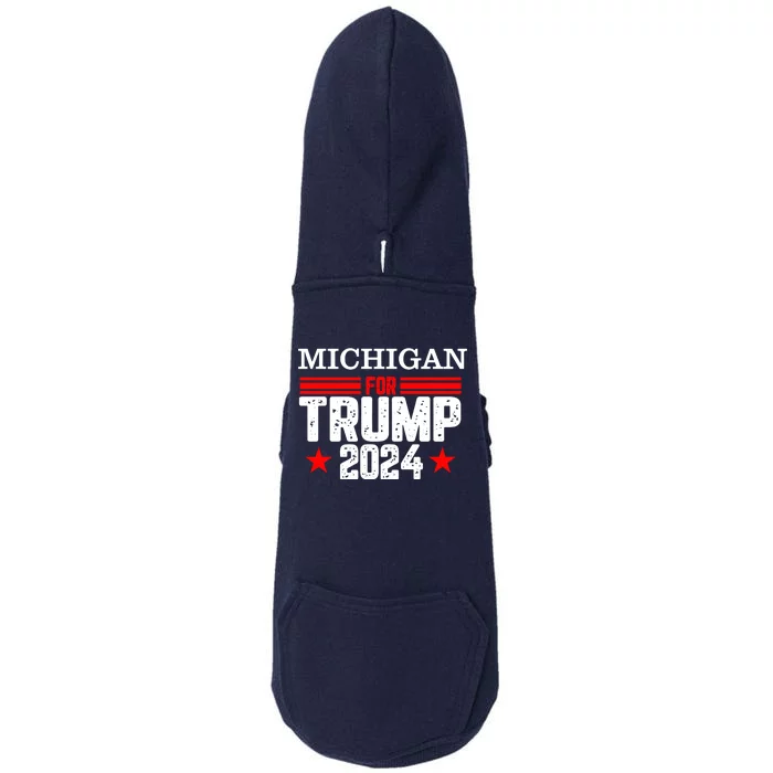 Michigan For Trump 2024 Doggie 3-End Fleece Hoodie