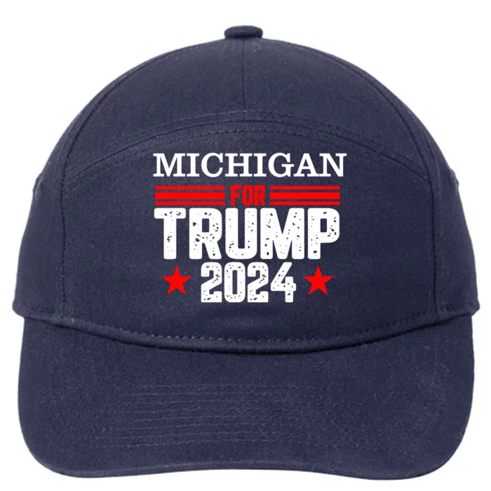 Michigan For Trump 2024 7-Panel Snapback Hat