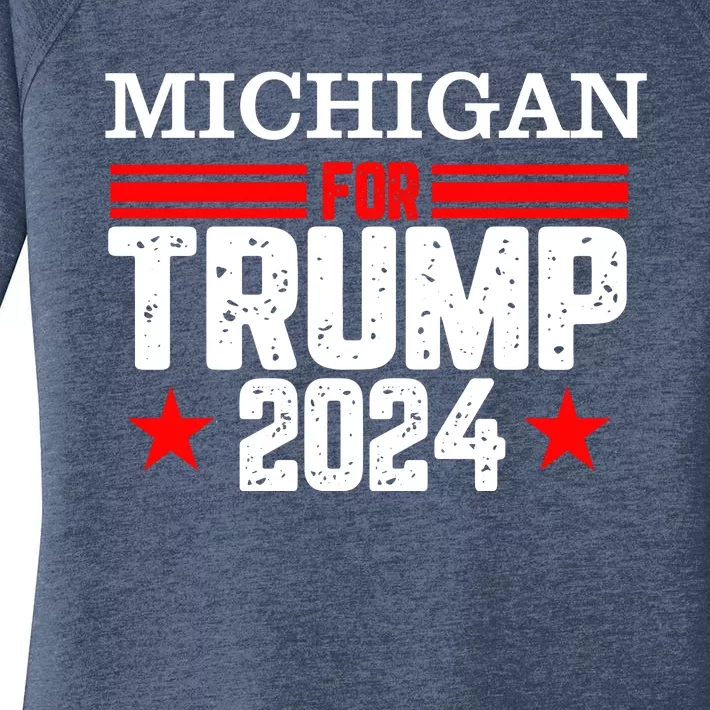 Michigan For Trump 2024 Women's Perfect Tri Tunic Long Sleeve Shirt