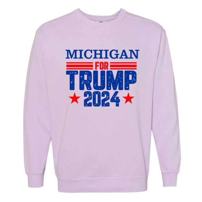 Michigan For Trump 2024 Garment-Dyed Sweatshirt