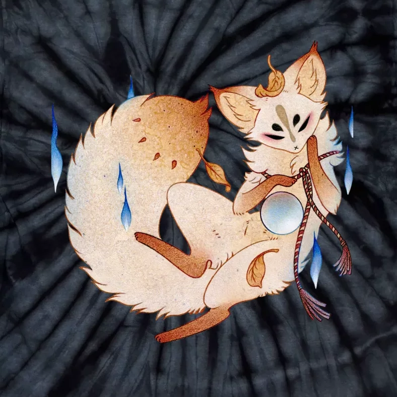 Mischievous Fox Teakitsune Yokai Kitsune Tie-Dye T-Shirt