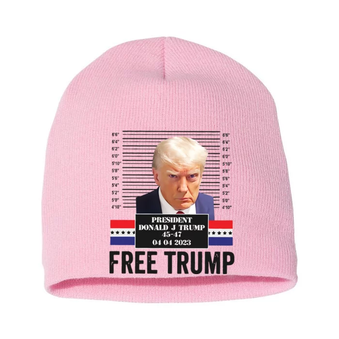 Marchstyle Free Trump Mugshot Short Acrylic Beanie