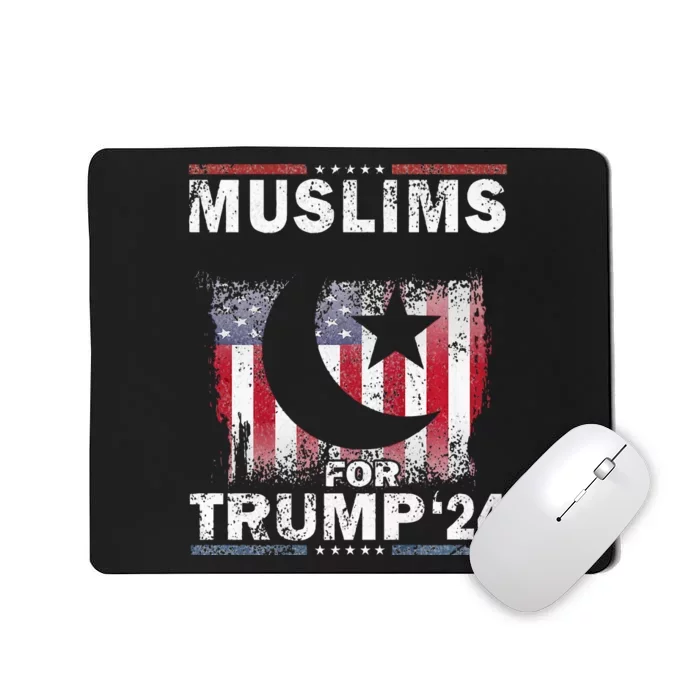 Muslims For Trump 2024 Donald Trump 2024 Elections Usa Flag Premium Mousepad