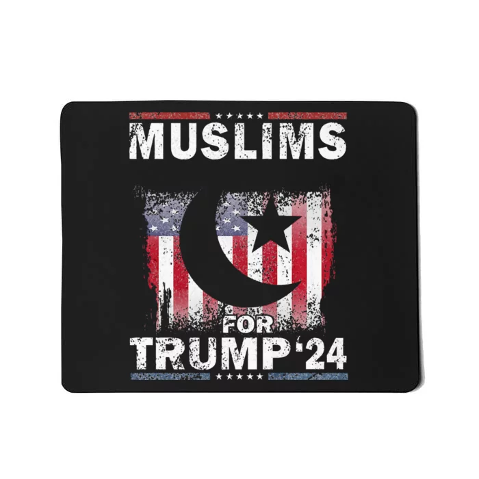 Muslims For Trump 2024 Donald Trump 2024 Elections Usa Flag Premium Mousepad