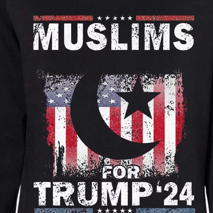 Muslims For Trump 2024 Donald Trump 2024 Elections Usa Flag Premium Womens California Wash Sweatshirt