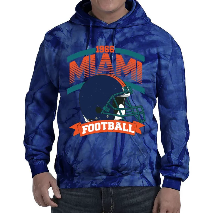 Miami Football Team Supporter Tie Dye Hoodie