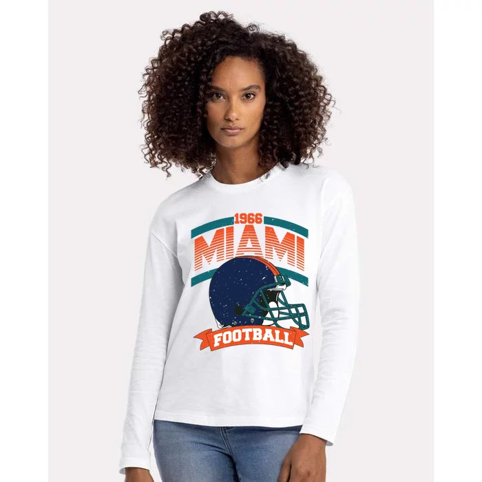 Miami Football Team Supporter Womens Cotton Relaxed Long Sleeve T-Shirt