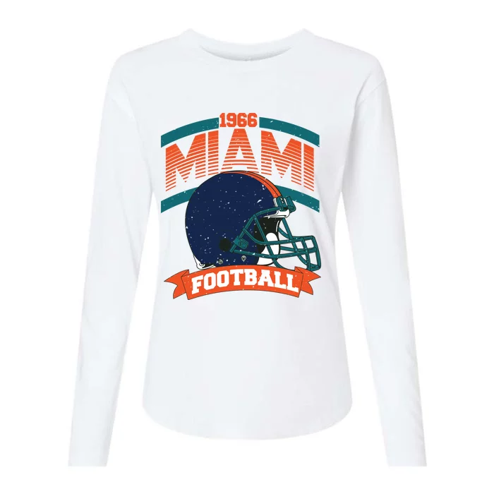 Miami Football Team Supporter Womens Cotton Relaxed Long Sleeve T-Shirt