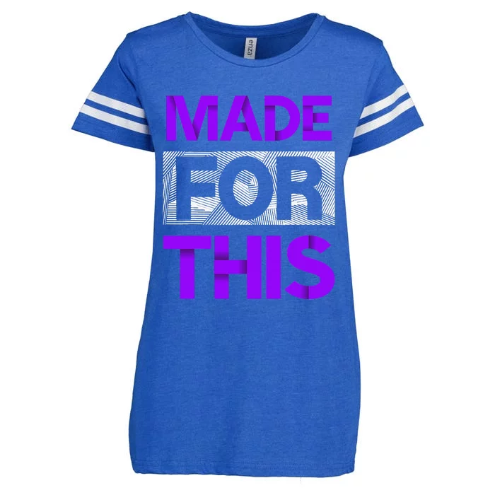 Made For This Purple Color Graphic Enza Ladies Jersey Football T-Shirt