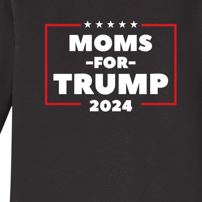 Moms For Trump 2024 Baby Long Sleeve Bodysuit